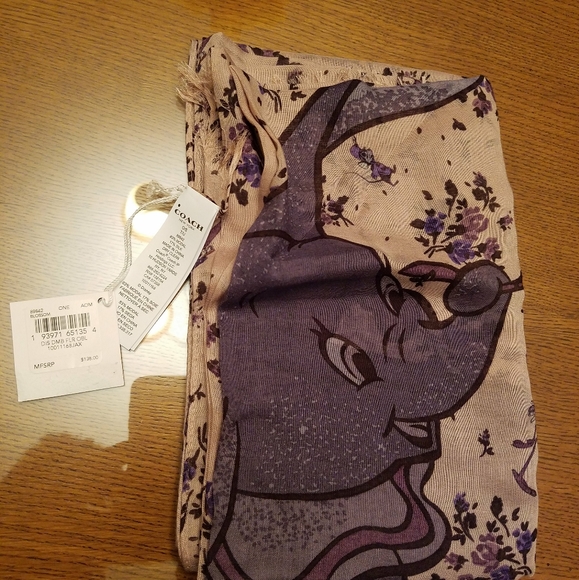 New coach X Disney Dumbo scarf floral print - Picture 2 of 3